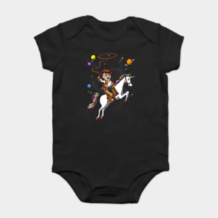 Cat Cowboy Riding Unicorn Baby Bodysuit